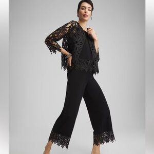 Chico’s Elegant Black Lace Set of Three